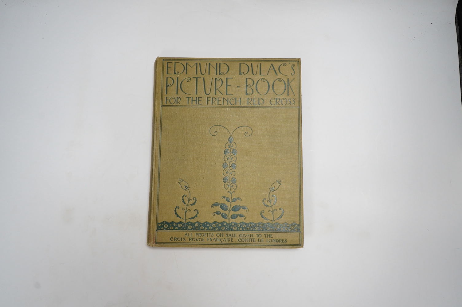 Dulac, Edmund, (illustrator) 6 works - Rubaiyat of Omar Khayyam, with 20 tipped-in colour plates, 4to, original cream cloth gilt, London: Hodder and Stoughton, [1909]; Stories From Arabian Nights, retold by Laurence Hous